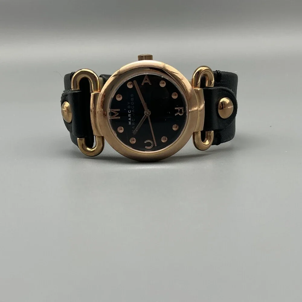 Marc By Marc Jacobs Molly Womens Watch 30mm Rose Gold Tone MBM1335 New Battery
